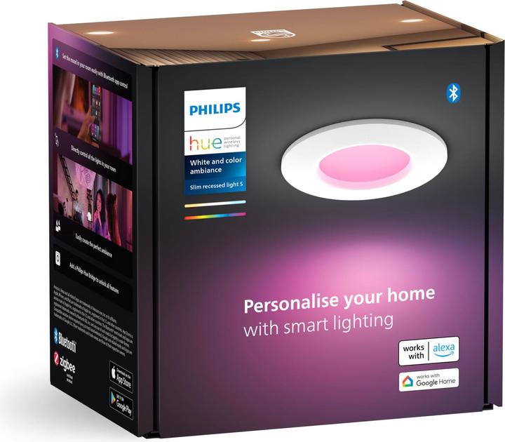 Actual product image Philips Hue White & Color Ambiance Slim Recessed (700 lm)