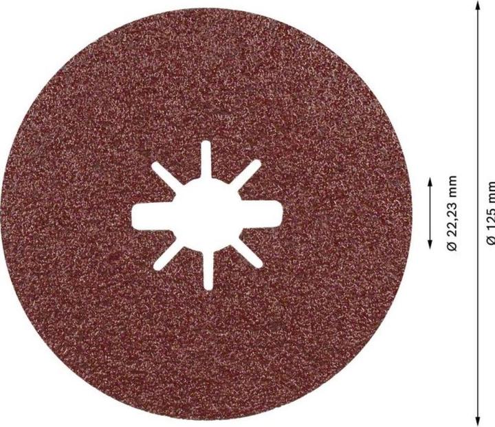 Produktbild Bosch Professional Zubehör EXPERT R781 Prisma Ceramic X-LOCK Fiberscheibe, 125 mm, 22,23 mm, G 60 (60)