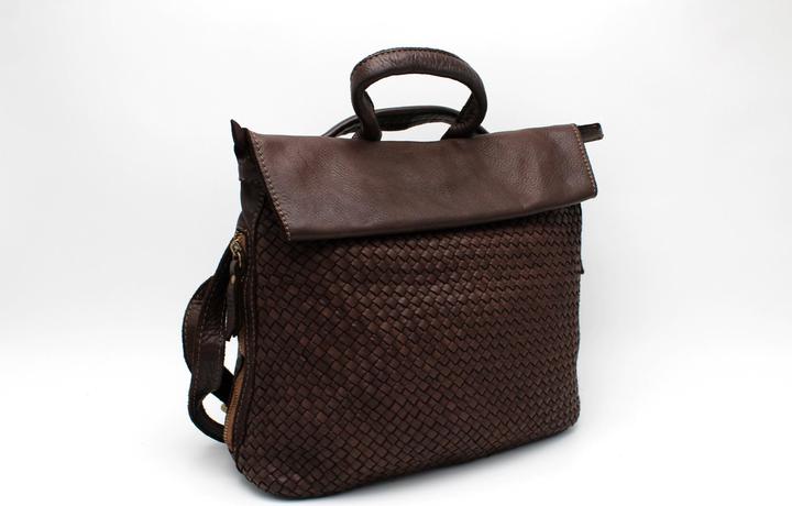 Actual product image Only-Bags.Store Soft Totes woven leather rucksack and shoulder bag