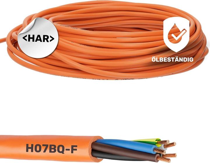 Actual product image Lapp 10 Meter 0013621 ÖLFLEX 550 P / H07BQ-F 3x1,5 mm² Anschlusskabel mit Schutzleiter I für Baumasc (10 m)