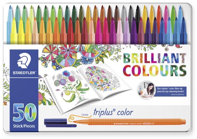 Image du produit Staedtler JB triplus Feutre de coloriage Boîte métal 50p. (Multicolore, 1 x)