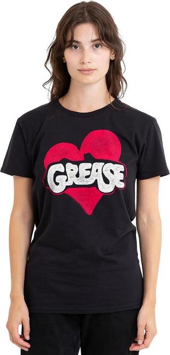 Actual product image Grease Unisex Adult Heart T-Shirt (XL)