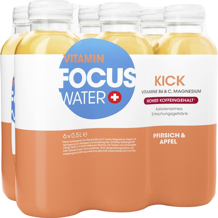Focuswater Focus Water (Pfirsich & Apfel, 6 x)