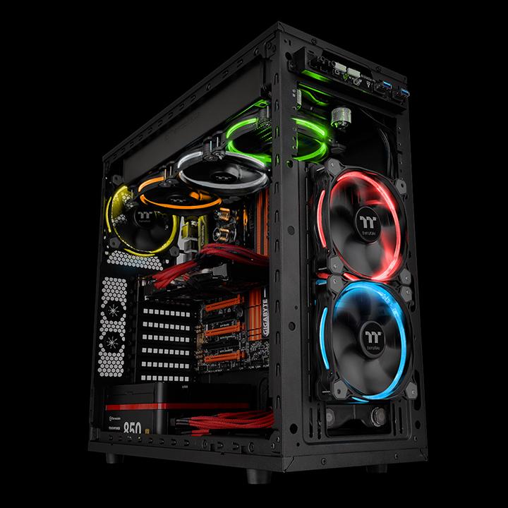 Image du produit Thermaltake Ventilateur Riing 14 RGB LED TT Premium Edition - Set de 3 pièces (140 mm, 3 x)