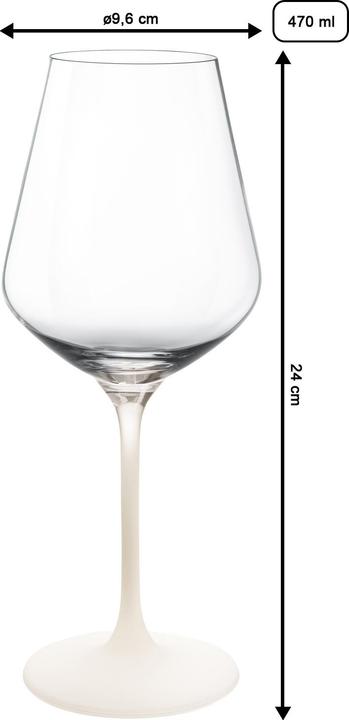 Actual product image Villeroy & Boch Red wine glass, set of 4 Manufacture Rock blanc (47 cl, 4 Glasses, Red wine glasses)