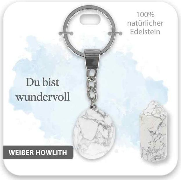 BB Klostermannn Schlsselanhnger Weisser Howlith Du bis wundervol