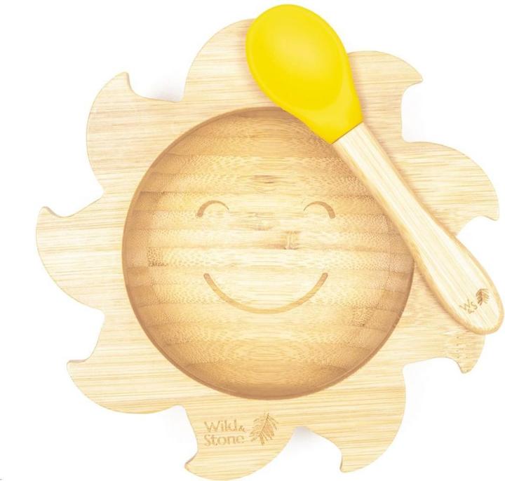 Image du produit Wild & Stone Bol en bambou pour bébé avec cuillère en bambou et silicone