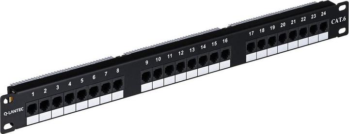 Alantec Patchpanel UTP Cat.6 19 Zoll 1HE 24xRJ45 LSA
