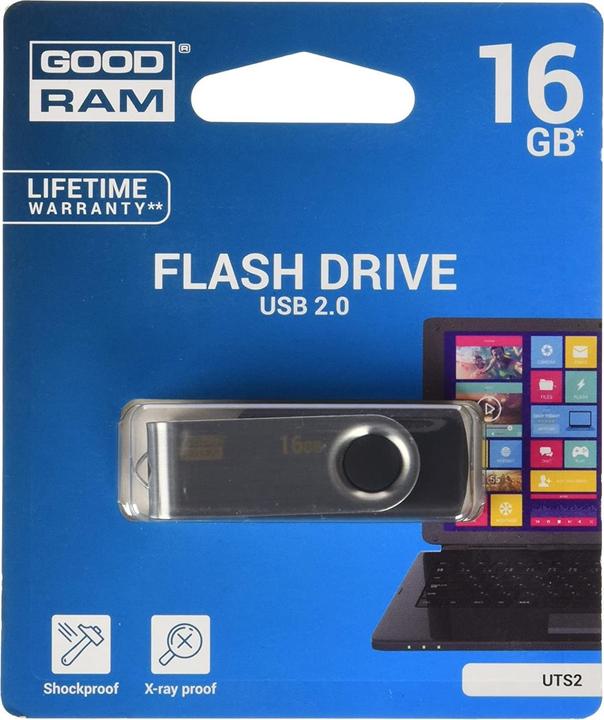 Image du produit Goodram Clé USB UTS2 (16 Go, USB 2.0, USB-A)