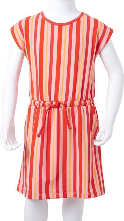 Produktbild VidaXL Kinderkleid mit Kordelzug Rosa und Rot 116,Material: 95 (116)