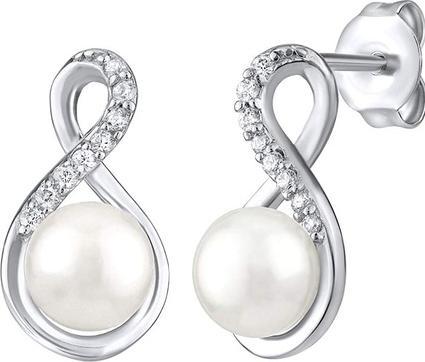 Actual product image Silvego Original silver earrings with real white pearl JST16959E (925 Sterling silver)