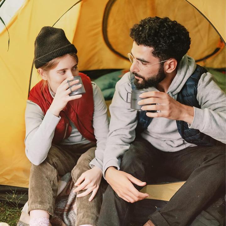 Immagine prodotto Lixada Campingbecher mit Klappgriff (300 ml)