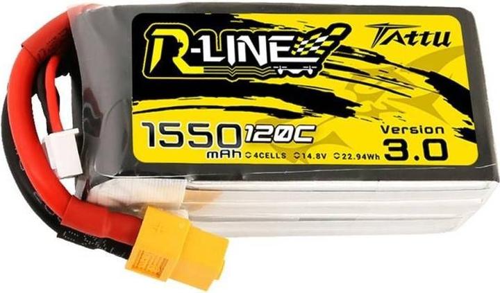 Tattu RC-Akku LiPo 1550 mAh 14.8 V 120C R-Line V3.0 (14.80 V, 1550 mAh)