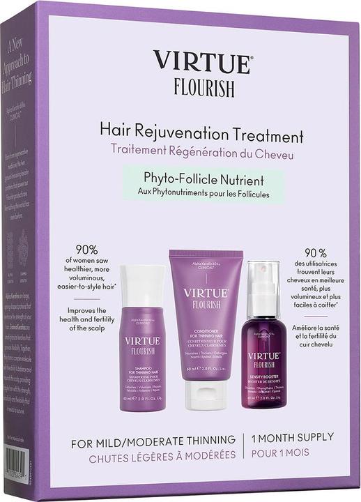 Actual product image Virtue Labs Flourish Hair Rejuvenation Treatment 1 month supply Set (Hair care set)