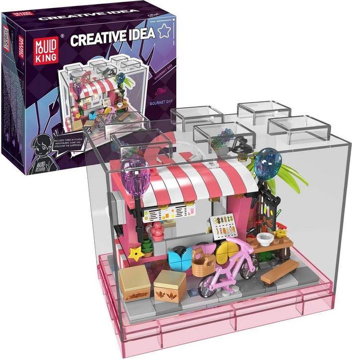 Actual product image Mould King Gourmet shop with display box and lighting