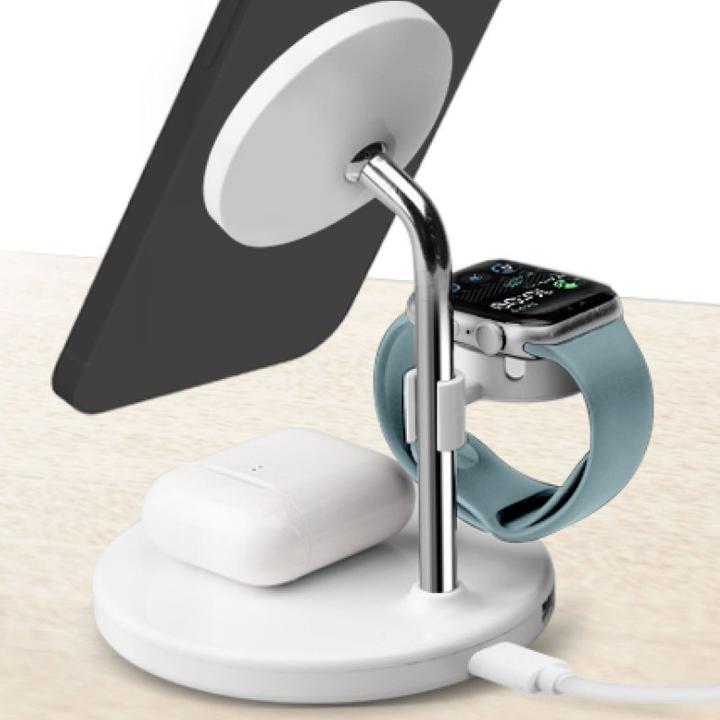 Image du produit SBS Station de charge inductive 3 en 1 15W blancá (15 W)