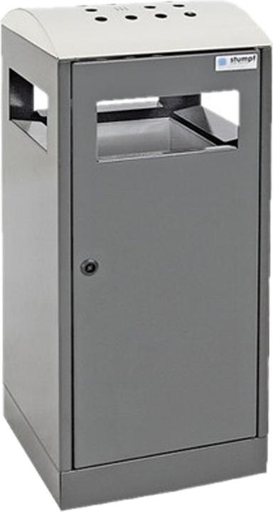 Collecteur de déchets avec cendrier, capacité 40 l, anthracite. (40 l)