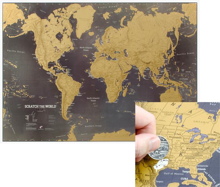 Maps International Scratch the World black edition