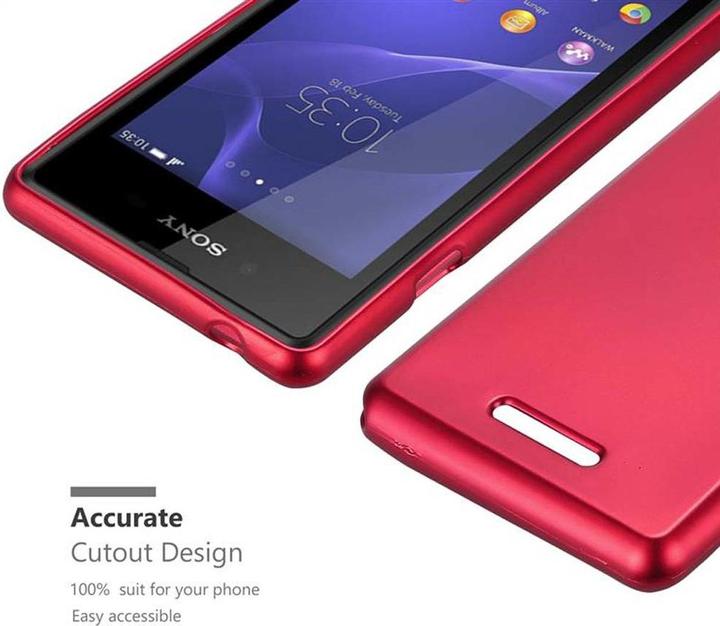 Actual product image Cadorabo TPU Matt Metallic Cover (Sony Xperia E3)