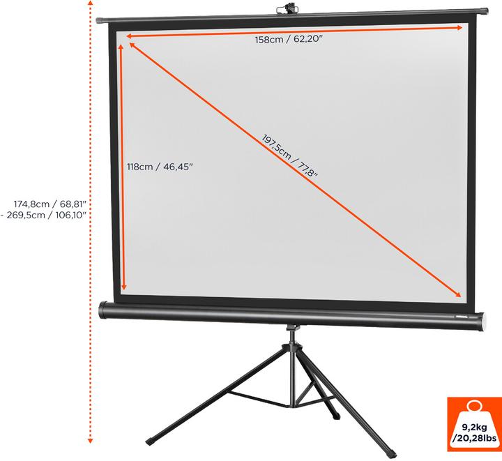 Produktbild Celexon Eco Stativ, Leinwand, 4:3 (77.56", 4:3)