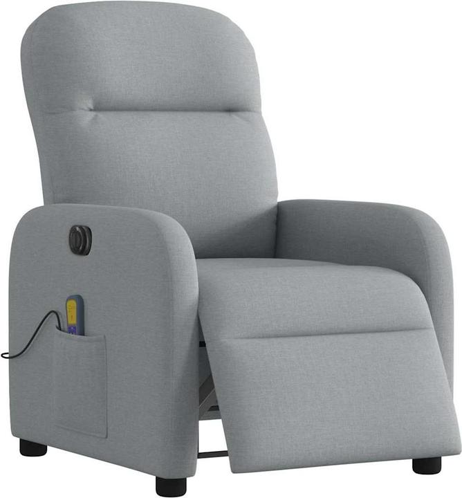 Immagine prodotto VidaXL Sedia da massaggio elettrica in tessuto grigio chiaro