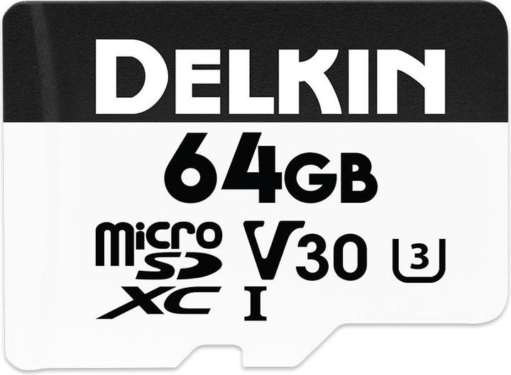 Produktbild Delkin HYPERSPEED UHS-I (V30) microSD 64GB R:100MB/s W:75MB/s (64 GB, microSDXC, U3, UHS-I)