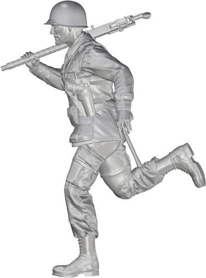 Produktbild CMK US WW2 Soldier (101 Airborne) Running w.M2 Machine Gun over his Shoulder