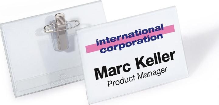 Produktbild Durable Kombiklemme mit Nadel und Klemme zum Anstecken oder Anklemmen