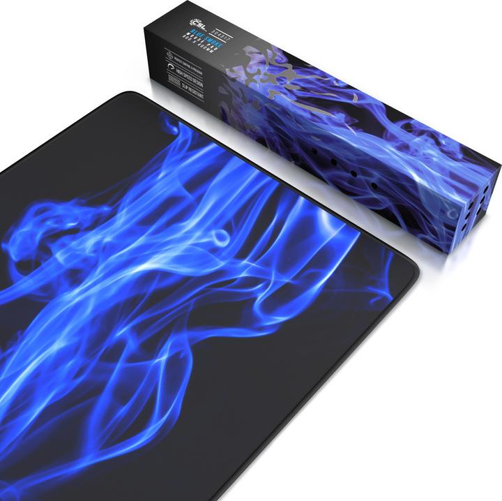 Actual product image CSL Gaming Mouse Pad, XXL, Mouse Mat, 900 x 400 x 3 mm, Desk Pad, Washable, Blue Smoke (XXL)