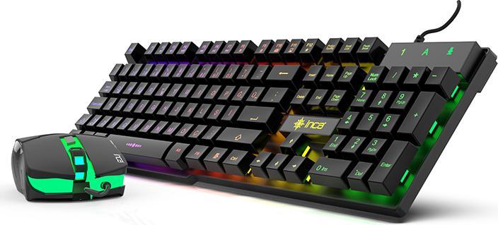 Produktbild Inca Gaming Tastatur IKG-448 inkl. Maus, RGB, dt. Layout retail (DE, Kabelgebunden)