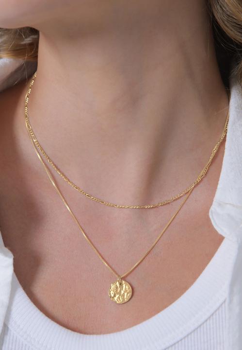 Immagine prodotto Elli 2-lagige Kette mit Plättchen-Anhänger (Argento, 40 cm)
