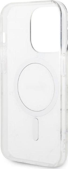 Actual product image Guess Zestaw GUBPP14LHMEACSK Case+ Charger iPhone 14 Pro 6.1" czarny/black hard case Marble MagSafe (Apple iPhone 14 Pro)