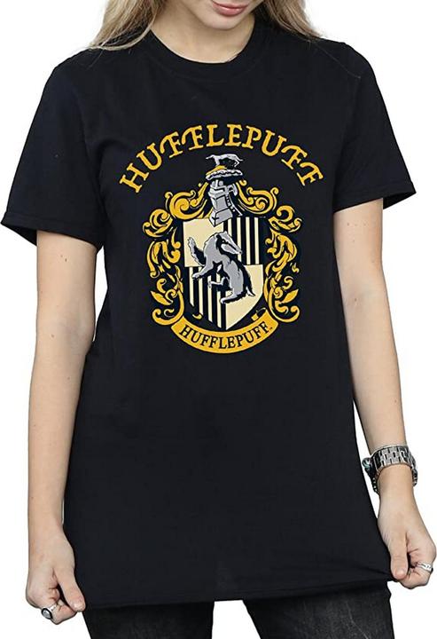 Image du produit Femme/Les femmes Hufflepuff Coton Boyfriend T-Shirt (XXL)