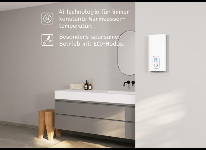 Produktbild Stiebel Eltron DHE 18/21/24 kW Vollelektronischer Durchlauferhitzer immer gradgenaue Temperatur dank 4i Technologie