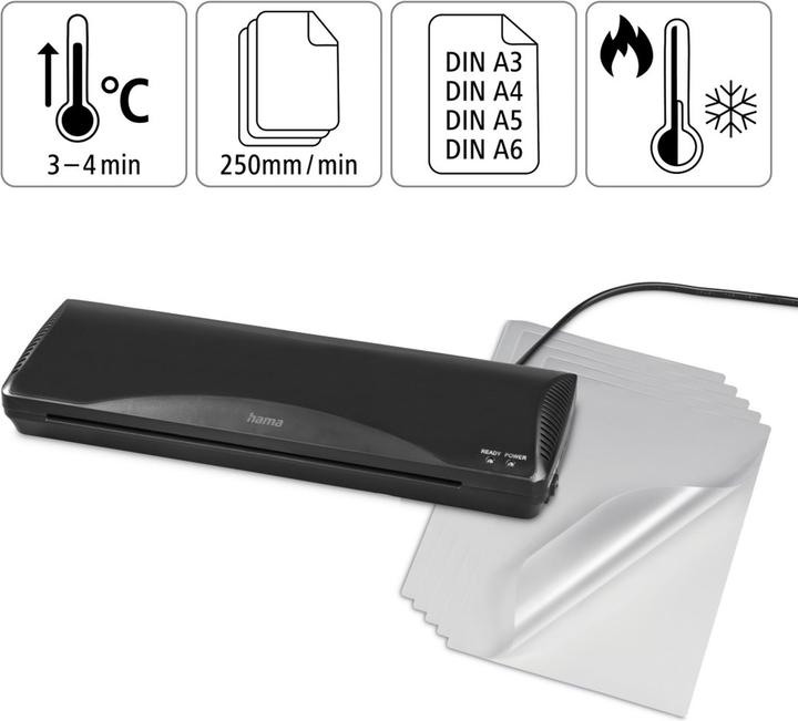 Immagine prodotto Hama Laminatrice Home & Office DIN A3/250 (80 - 125 µm, A4, A5, A3, A6)