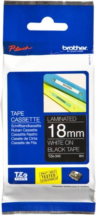 Actual product image Brother Tze-345 (1.80 cm, Black)