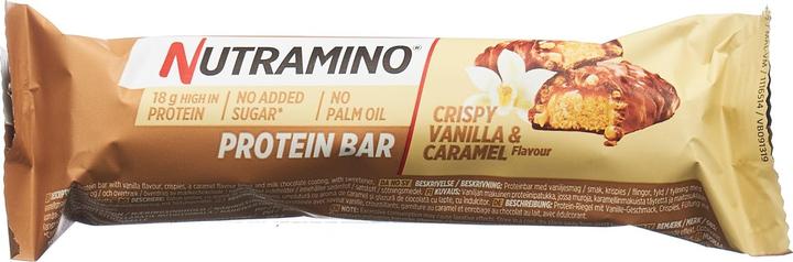 Actual product image Nutramino Crispy Proteinbar Vanilla & Caramel (12x64g) (Vanilla, 12 pcs., 660 g)