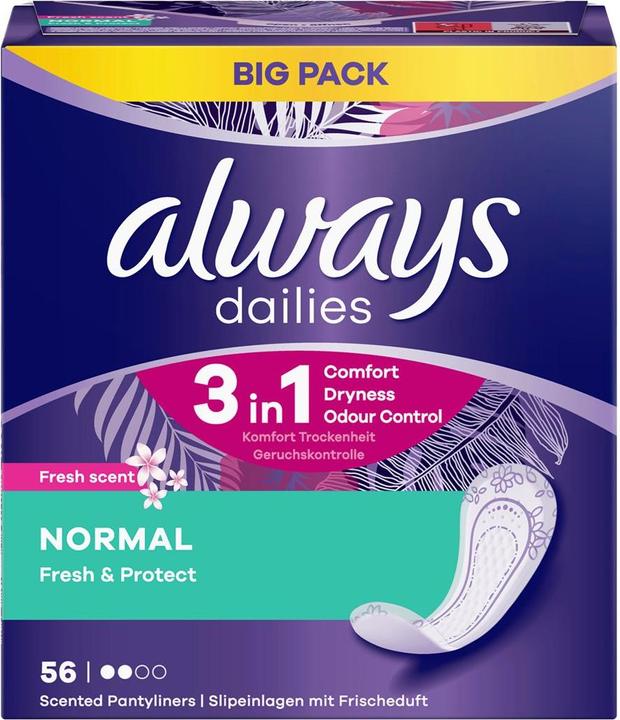 Produktbild Always Slipeinlage Fresh&Protect Normal Fresh BigPack (56 x, Slipeinlagen)