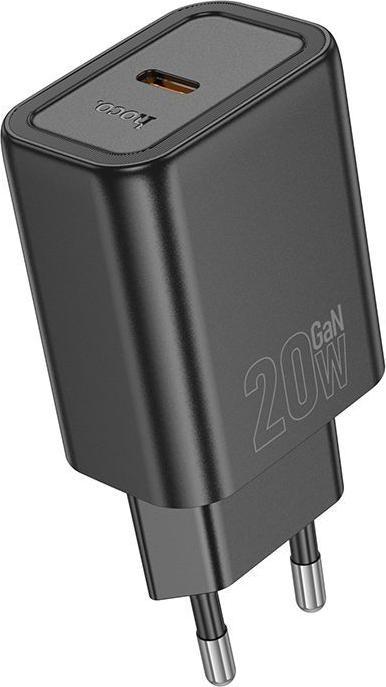 Actual product image Hoco Adapter N60 Gentle single port PD20W charger(EU) Black (20 W)