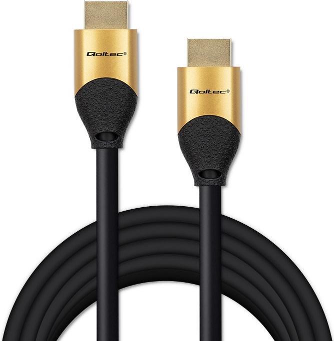 Produktbild Qoltec Kabel HDMI v2.1 Ultra high speed 8K | 60Hz | 26AWG | GOLD | 5m (5 m, HDMI)