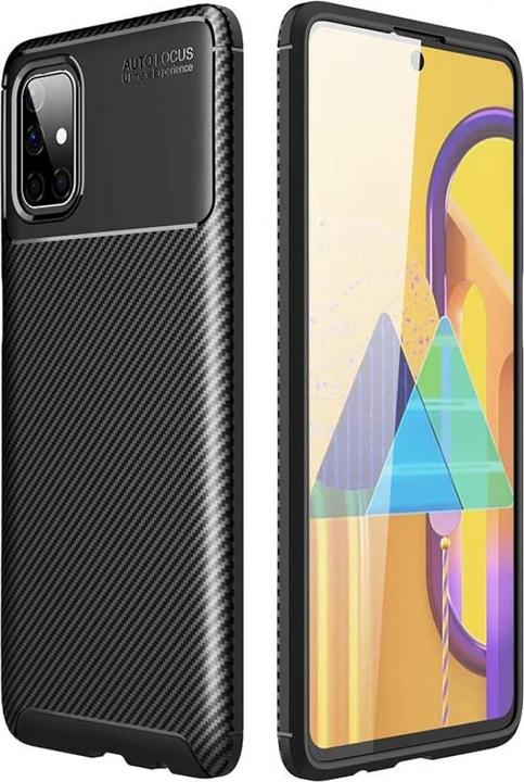Actual product image Screenguard Samsung Galaxy M51 Cover Carbon Design TPU Case (Samsung Galaxy M51)