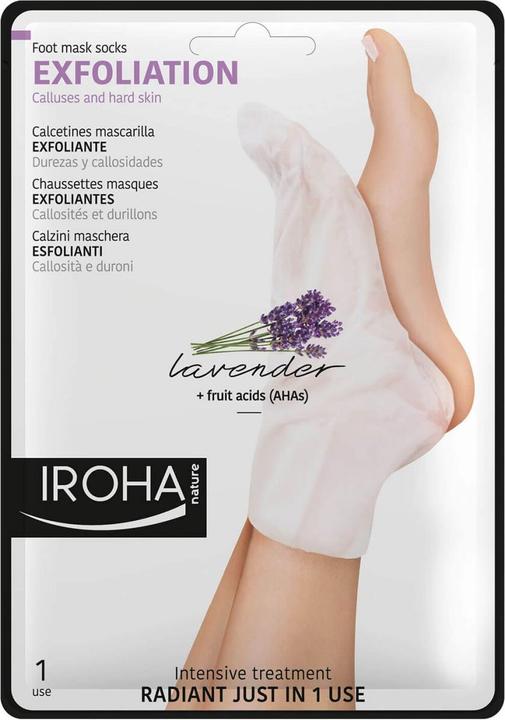 Immagine prodotto Iroha Nature Natura - Maschera esfoliante per piedi Calzini Lavanda (Maschera del piede, 498.67 ml)