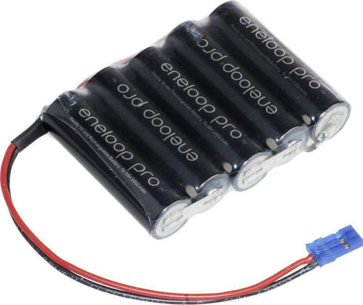 Image du produit Panasonic eneloop Pro série F1x5 Graupner Pack d'accus 5x Mignon (AA) Câble, connecteur (1 pcs, AA, 2450 mAh)