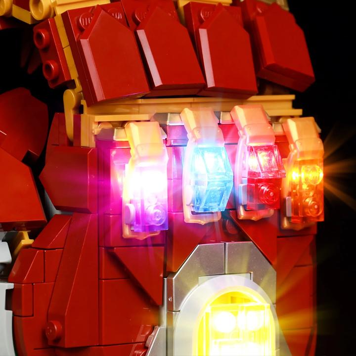 Image du produit BrickBling Kit d'éclairage LED pour LEGO Avengers : Iron Man Nano Gant (76223) incl. télécommande