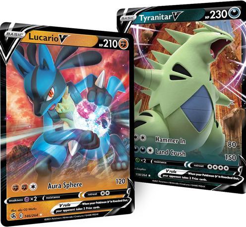 Image du produit Pokémon Lucario V & Tyranitar V Heavy Hitters Premium Collection Box (Anglais, Coffret & Collection)
