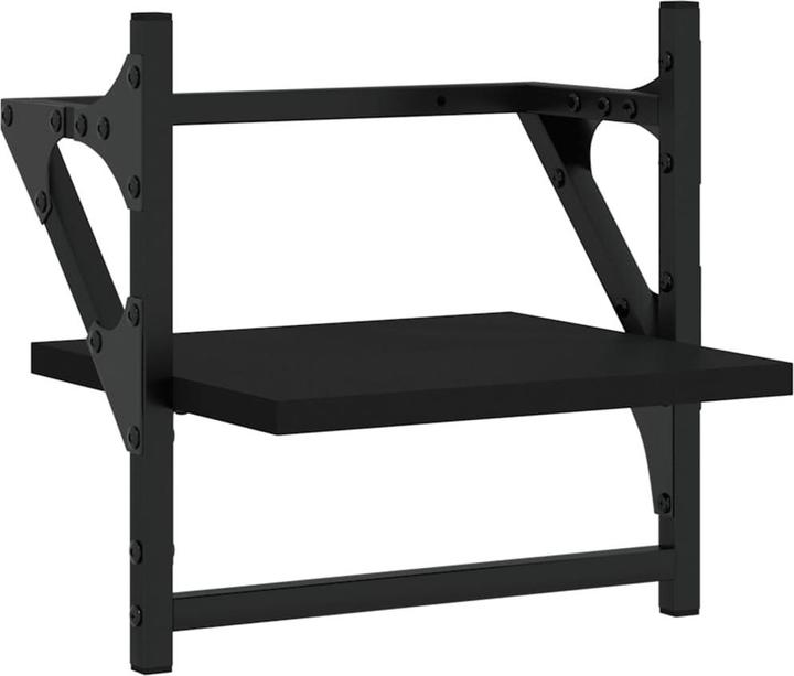 Produktbild VidaXL Wandregale mit Stangen 2 Stk. Schwarz 30x25x30 cm,Farbe (30 x 25 x 30 cm)