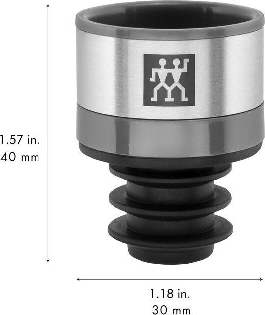 Actual product image Zwilling Vacuum wine stopper, 3x3x4 cm, grey (Wine stopper)
