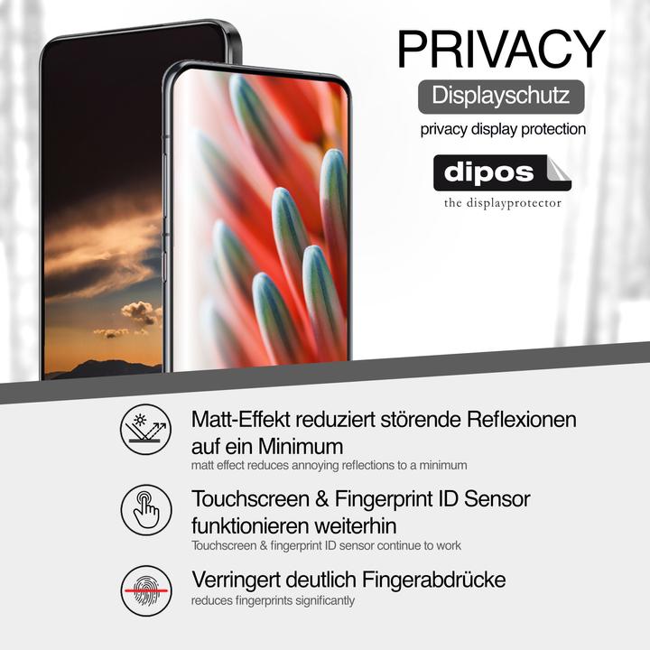 Produktbild Dipos Privacy Sichtschutzfolie Full Cover (1 Stück, Samsung Galaxy R)