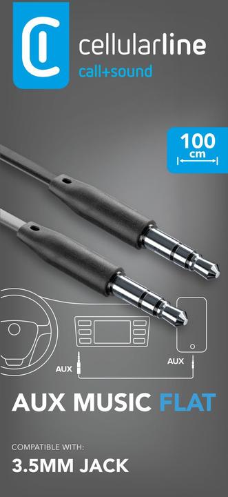 Actual product image Cellularline Aux Music - Universal Jack 3.5mm (1 m, 3.5mm jack (AUX))