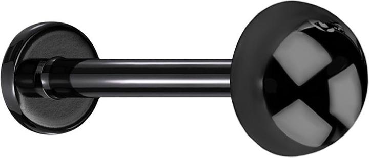 Produktbild Star Piercing Micro Labret Innengewinde schwarz Kuppel (ohne Messing, Titan G23)